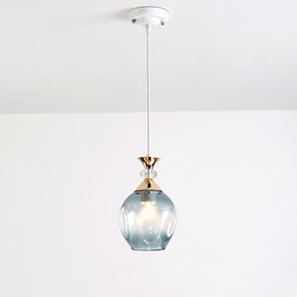 Contemporary Nordic Gradient Glass Hardware Orb 1/3 Light Island Light Chandelier for Living Room