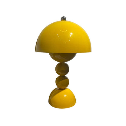 Contemporary Nordic Metal Mushroom Round Pod 1-Light Table Lamp for Bedroom