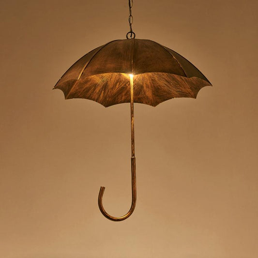 Contemporary Industrial Round Iron 5-Light Umbrella Chandeliers For Living Room