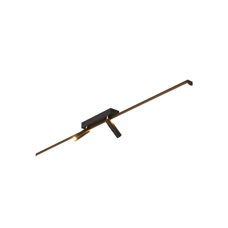 Modern Minimalist Long Strip Iron Acrylic LED Spotlight Flush Mount Ceiling Light