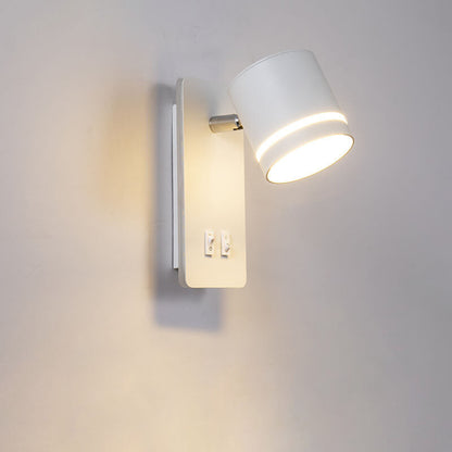 Contemporary Nordic Iron Square Spotlight Rotatable LED Reading Wall Sconce Lamp For Living Room & Bedroom