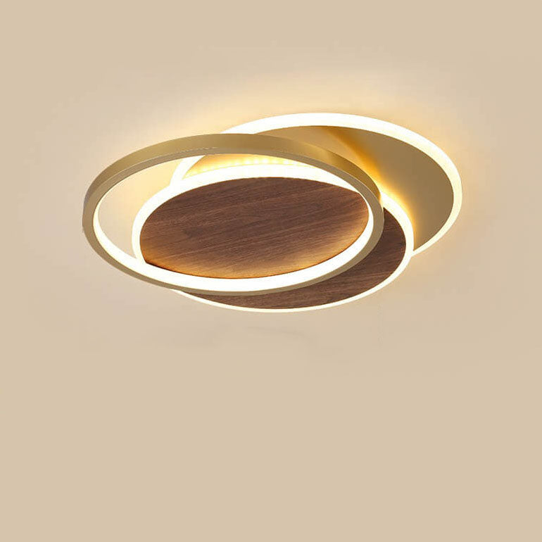 Modern Nordic  Wrought Iron Round Circular LED Flush Mount Lighting for Living Room