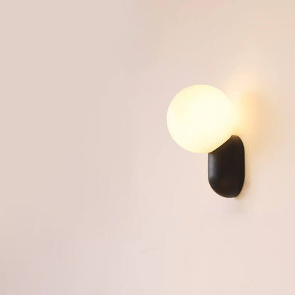 Modern Minimalist Macaron Cream Style Resin Glass Ball 1-Light Wall Sconce Lamp