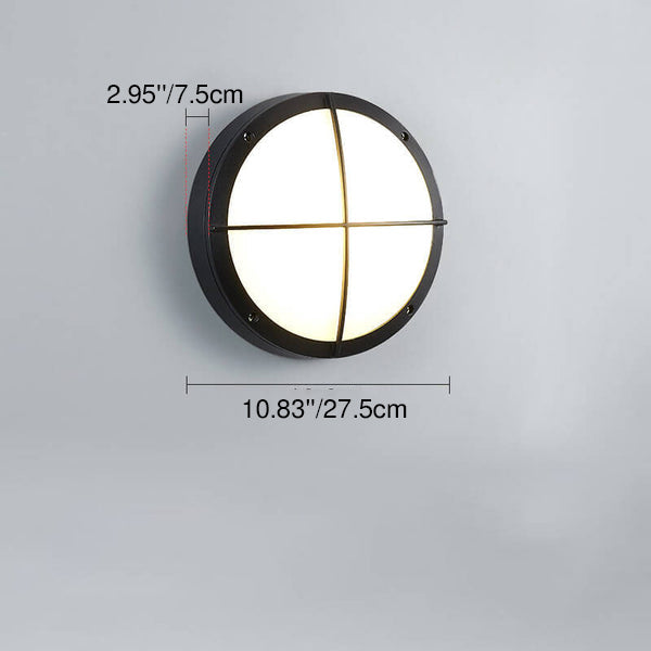 Modern Minimalist Round Aluminum Acrylic Outdoor Waterproof LED Flush Mount Ceiling Light For Outdoor Patio