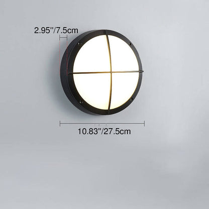 Modern Minimalist Round Aluminum Acrylic Outdoor Waterproof LED Flush Mount Ceiling Light For Outdoor Patio