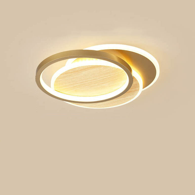 Modern Nordic  Wrought Iron Round Circular LED Flush Mount Lighting for Living Room