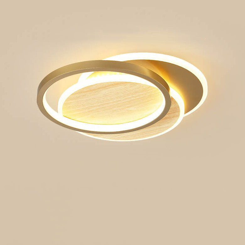 Modern Nordic  Wrought Iron Round Circular LED Flush Mount Lighting for Living Room