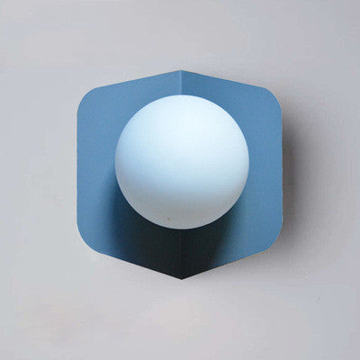 Contemporary Nordic Globe Glass Ball 1-Light Wall Sconce Lamp For Bedroom