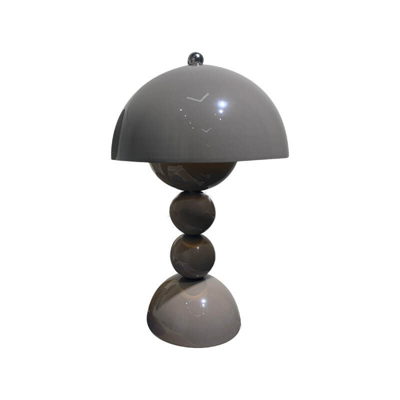 Contemporary Nordic Metal Mushroom Round Pod 1-Light Table Lamp for Bedroom
