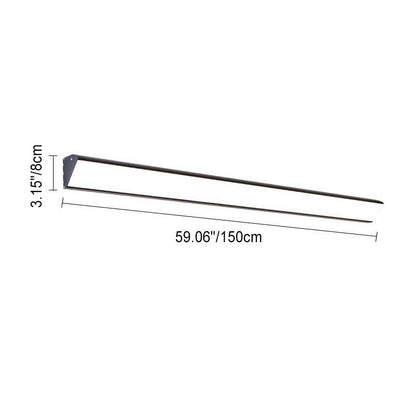 Modern Minimalist Outdoor Long Bar Aluminum Acrylic Waterproof LED Wall Sconce Lamp For Outdoor