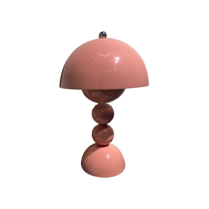 Contemporary Nordic Metal Mushroom Round Pod 1-Light Table Lamp for Bedroom