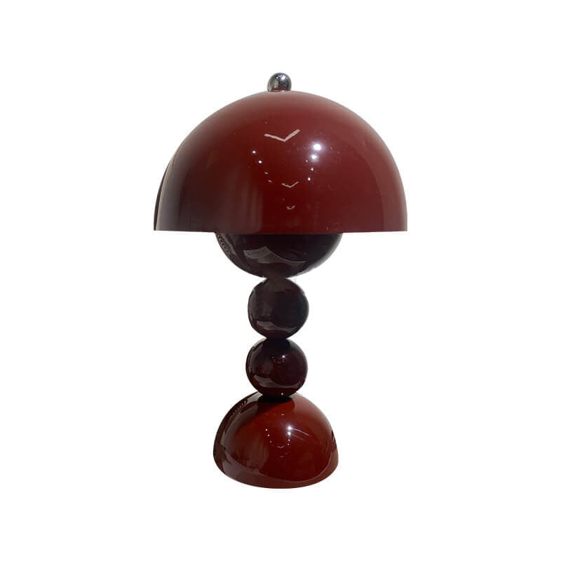 Contemporary Nordic Metal Mushroom Round Pod 1-Light Table Lamp for Bedroom