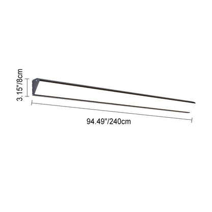 Modern Minimalist Outdoor Long Bar Aluminum Acrylic Waterproof LED Wall Sconce Lamp For Outdoor