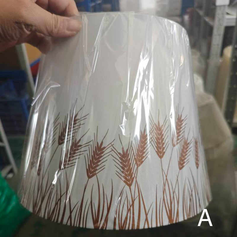 Modern Simple Floral Fabric Iron Vase Base 1-Light Table Lamp