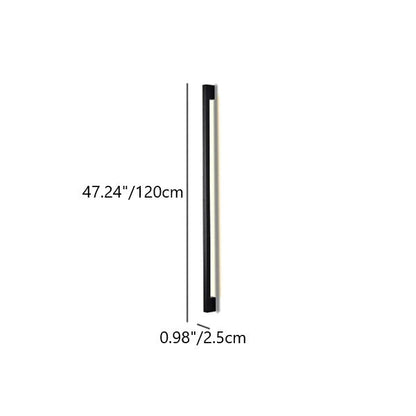 Modern Simplicity Long Strip Iron Silicone LED Wall Sconce Lamp for Living Room